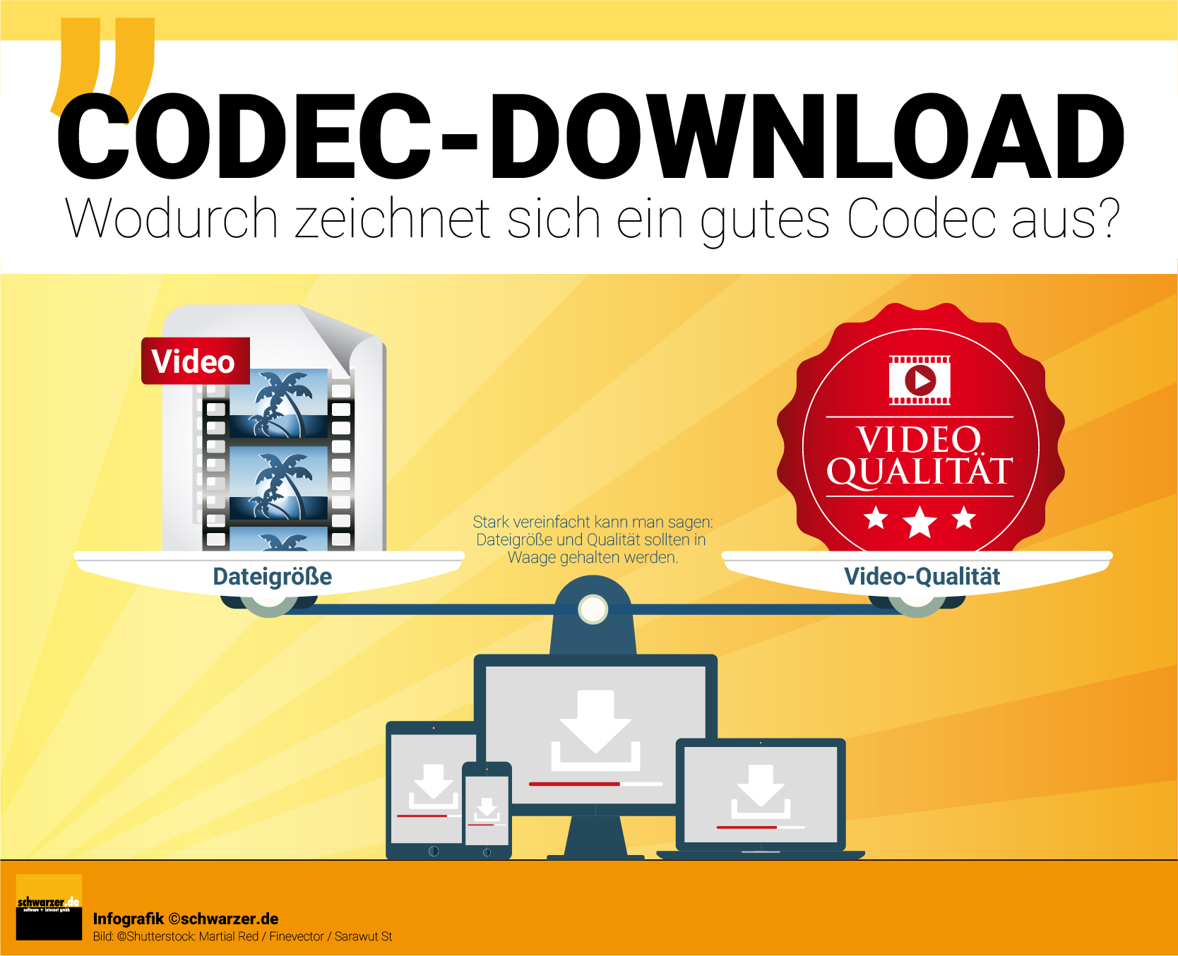 Infografik: Wodurch zeichnet sich ein gutes Video-Codec zum Download aus?
